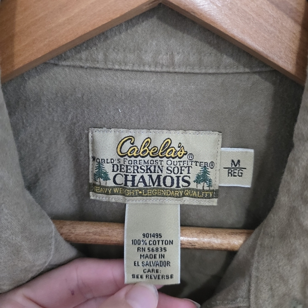 Cabela's Khaki Flannel Shirt Jacket - Picture 3 of 5
